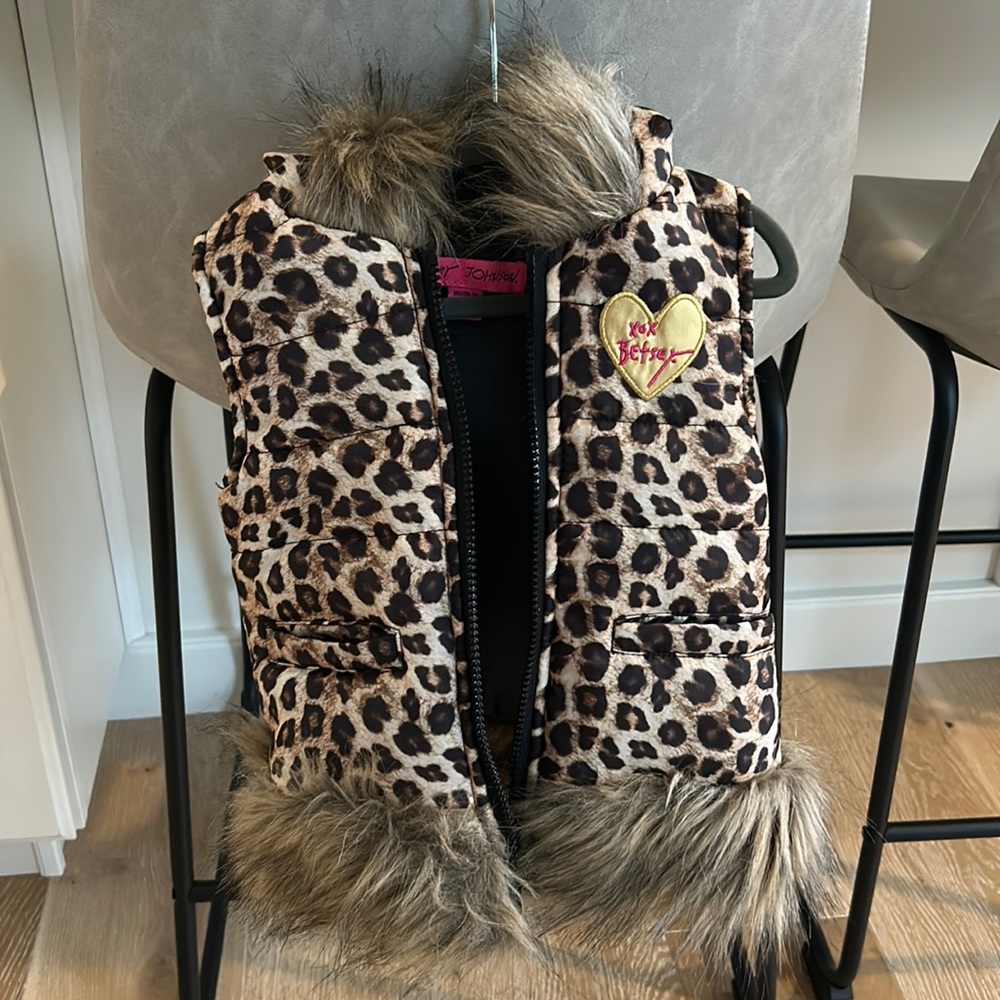 Betsey Johnson Leopard Print Vest